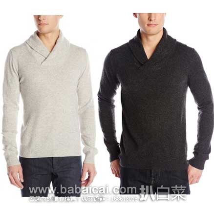 Christopher Fischer 男士 披肩领纯羊绒衫 原价5,现2.2折售价.85