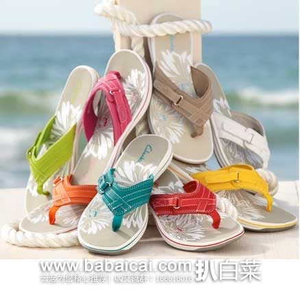 Clarks 其乐 Breeze 女士 真皮鞋面人字拖鞋 原价,现3.5折售价.84