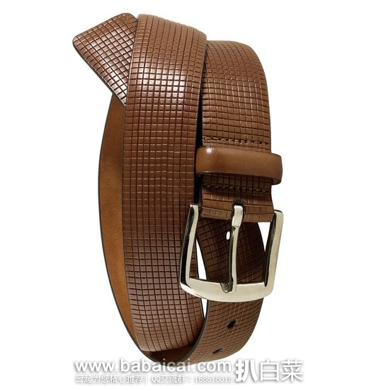 Cole Haan 可汗 32mm Adams 男式真皮皮带原价$80,现$30.94,公码8折新低$24.75,到手¥195,淘宝¥700+,白菜 Cole Haan 可汗 32mm Adams 男式真皮皮带原价,现.94,公码8折新低.75