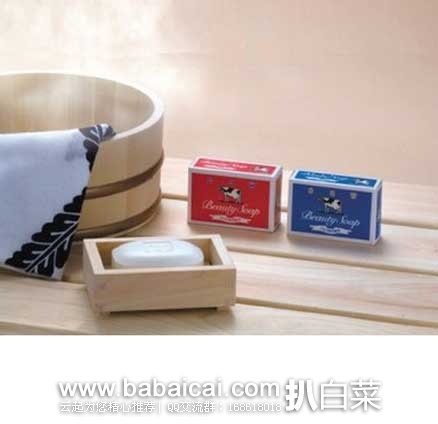 日本亚马逊：日本 Cow石碱牛乳 滋润型牛奶香氛皂红盒 （100g*6块）现特价521日元（约￥31元）