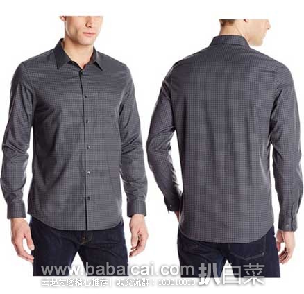 Calvin Klein 男士纯棉休闲衬衫(原价.5,现3.1折.69),公码8折后实付.75