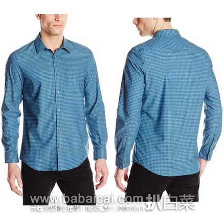 Calvin Klein 男士纯棉休闲衬衫(原价.5,现3.1折.69),公码8折后实付.75