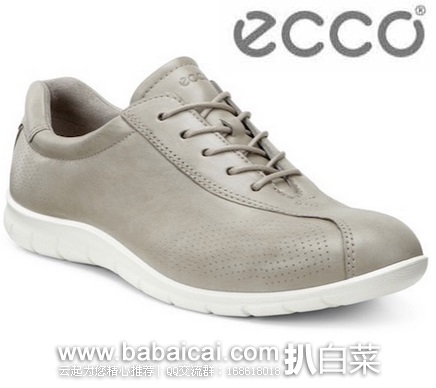 ECCO 爱步 女士真皮休闲鞋 原价$120,现$77.92 公码75折$58.44