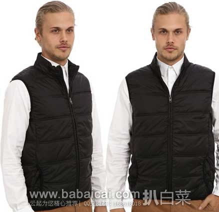 英国著名时装品牌 FCUK 男士保暖马夹 原价,现2.9折售价.69