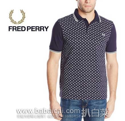 Fred Perry Paisley Panel 男士 纯棉休闲POLO衫(原价5,现4.4折.1),公码8折后实付.88