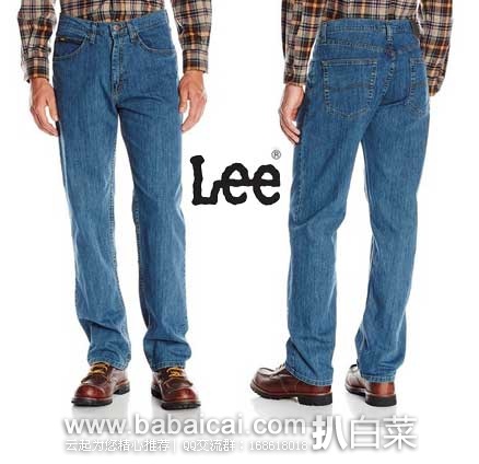 LEE 李牌 男士 宽松剪裁纯棉牛仔裤 原价,现3.4折售价.99