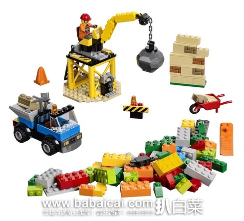 LEGO 乐高 10667 小拼砌师系列建筑工地 积木拼插儿童益智玩具（共含160个颗粒） 现史低价$10.99