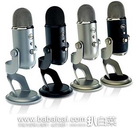 Blue Microphones Yeti USB 麦克风黑色 原价$150，现7.5折售价$112.54