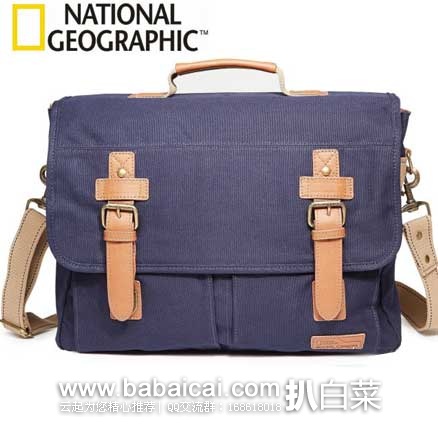 National Geographic 国家地理 经典翻盖款单肩邮差包 原价0，现5折售价