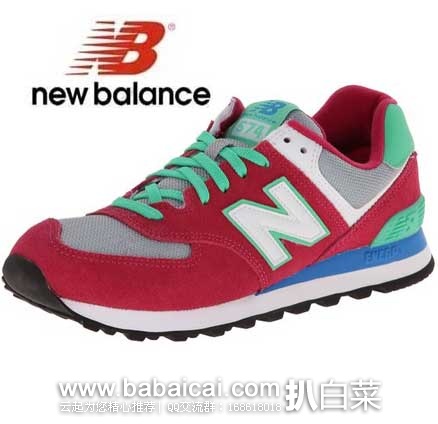 New Balance 新百伦 WL574 Core Plus系列 女士复古跑鞋 现售价$74.95，下单8折后实付$59.96