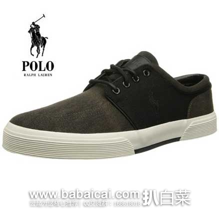 Polo Ralph Lauren 拉夫劳伦 男士小马标撞色帆布板鞋 原价$59，现4.9折售价$29.48