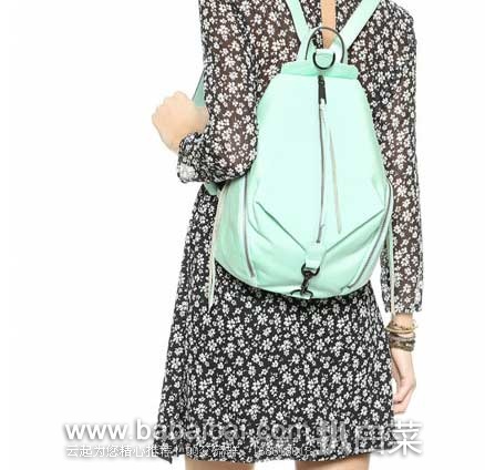 Rebecca Minkoff 瑞贝卡·明可弗 Julian  女士 荔枝纹真皮双肩背包(原价5，现5折8)，公码8折后实付8.4