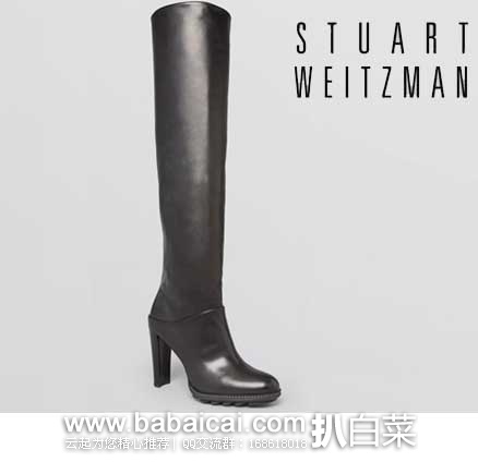 Stuart Weitzman 斯图尔特·韦茨曼  女士  Scrunchy Riding Boot 真皮高跟长靴  原价$695，现3折售价$208.5，新低