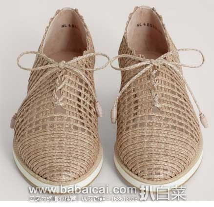 Stuart Weitzman 斯图尔特·韦茨曼 女士镂空编织系带牛津鞋 原价5,现1.4折售价.37