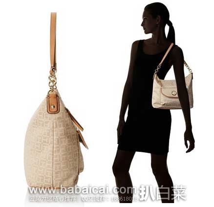 TOMMY HILFIGER 汤米希尔费格 女士经典的TH印花图案单肩包 原价，现3.1折售价.19