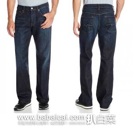 7 For All Mankind 7牌 男士宽松纯棉直筒牛仔裤(原价9,现3.8折.99),公码8折后实付.59