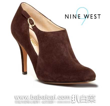 Nine West 玖熙 Gemeza 女士圆头高跟踝靴 原价$109，现3.1折售价$34.33
