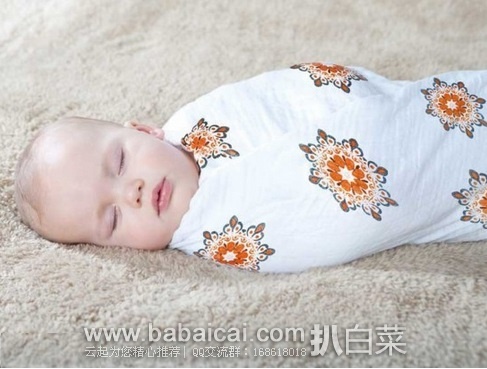 aden + anais 100% Muslin细棉 婴儿多功能大包巾/抱毯（1.2米*1.2米）4条装 原价$50，现$30.76 直邮无税，运费仅$6.39