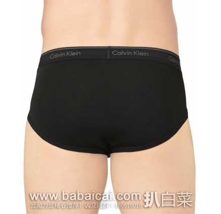 Calvin Klein CK 男式纯棉低腰三角内裤(4条装) 原价.5,现5.9折售价.19