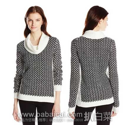 Calvin Klein CK 女式套头大翻领款式针织衫 原价$99.5，现3.7折售价$36.99