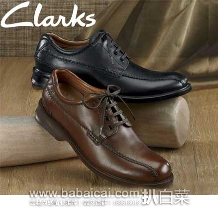 Clarks Colson Over 其乐4眼系带真皮男鞋 原价$90，现5折售价$44.99