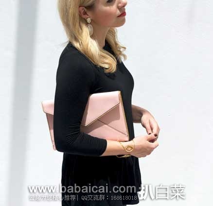 Rebecca Minkoff 瑞贝卡·明可弗 Leo 信封款牛皮手包 原价,现历史新低.31,直邮含税到手仅¥305