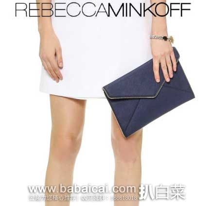 Rebecca Minkoff 瑞贝卡·明可弗 Leo 信封款牛皮手包 原价,现历史新低.31,直邮含税到手仅¥305