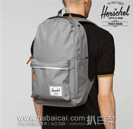Herschel Supply Co. 休闲款时尚双肩背包(原价,现7.5折.74),公码7.5折后实付.55,