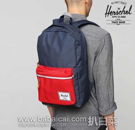 Herschel Supply Co. 休闲款时尚双肩背包(原价,现7.5折.74),公码7.5折后实付.55,