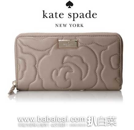 Kate Spade 凯特丝蓓 女士真皮玫瑰花图案钱包 原价$228，现4.1折售价$92.5