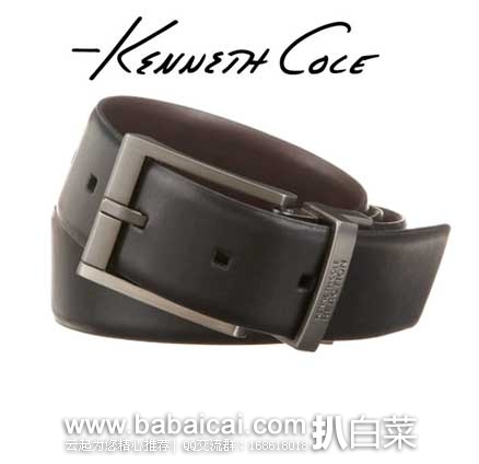 Kenneth Cole REACTION 肯尼斯科尔 男式 双面可穿皮带（原价$40，现5.6折$22.56），公码7.5折后实付$16.92