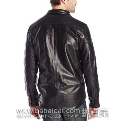 Kenneth Cole 凯尼斯·柯尔 男士 带帽时尚真皮夹克 原价8,现3折售价0.4