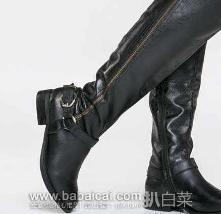 Steve Madden 史蒂夫·马登 Skippur 女式真皮长靴(原价0,现2.8折.35),公码8折后实付.28,史低