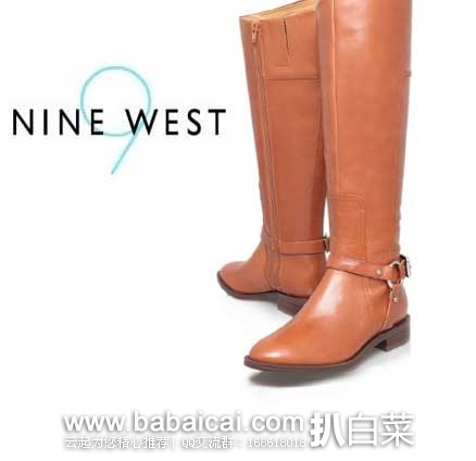 Nine West 玖熙 Batley 女式真皮长筒靴 原价$179，现4.7折售价$84.36