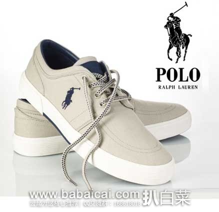Polo Ralph Lauren 拉夫劳伦“小马标”男式 Faxon SK VLC 帆布鞋 原价$59，现4.9折售价$29.35