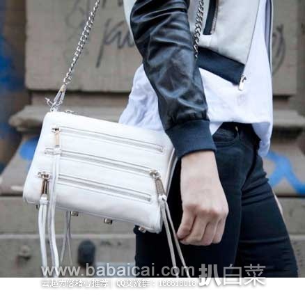 Rebecca Minkoff 瑞贝卡·明可弗 女款 5拉链经典热门款流苏小挎包(原价5,现5折.55),公码8折后实付.64