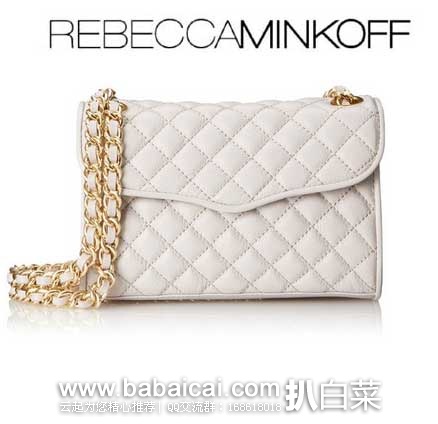 Rebecca Minkoff 瑞贝卡明可弗 真皮菱格纹袖珍斜挎包(原价5,现6折7.41),公码8折后实付.93