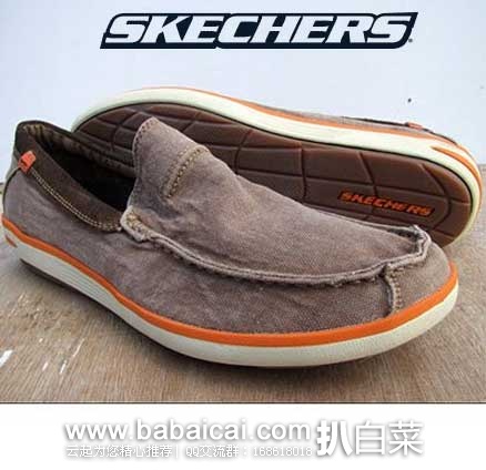 6PM：Skechers斯凯奇 男士 休闲帆布鞋 原价$69.95，现3.9折售价$27.99