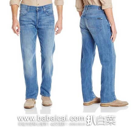 7 For All Mankind 7牌 Austyn男式纯棉直筒牛仔裤 原价$208，现3折售价$62.6