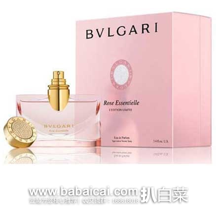 Bvlgari 宝格丽Rose Essentielle玫瑰花香女士淡香水（容量100ml） 原价$100，现3.7折售价$37.07