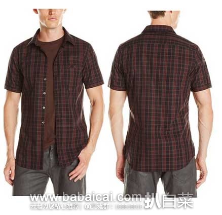 Calvin Klein 男式 CK ONE系列 短袖纯棉衬衫 原价.5,现2.7折售价.06