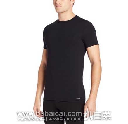 美亚最热销T恤之一，Calvin Klein Micro Modal 男式莫代尔面料短袖T恤 原价$34，现5.8折售价$19.99，史低