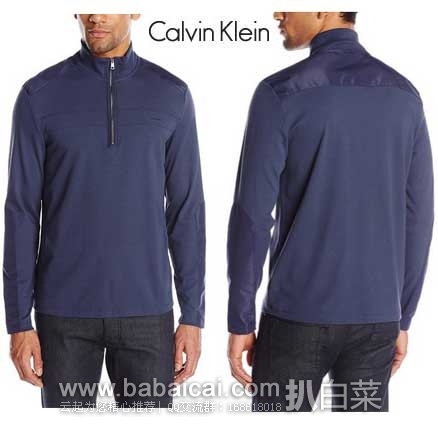 Calvin Klein 男士纯棉长袖T恤(原价.5,现2.5折.24),公码8折后实付.19