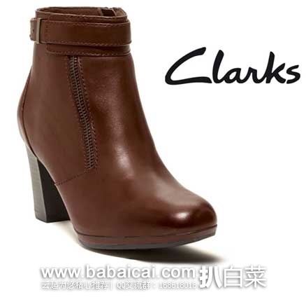 Clarks 其乐 Kalea Gillian 女式真皮高跟短靴 原价$150，现3折售价$45