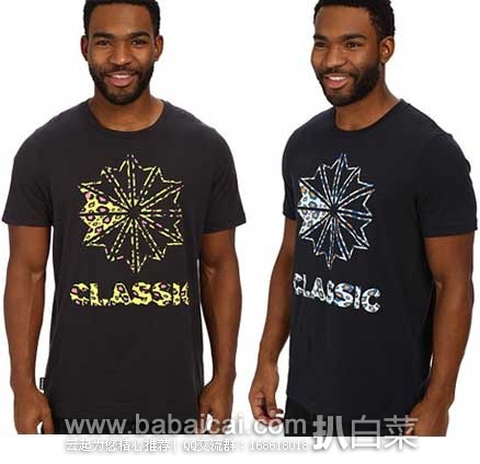 6PM：Reebok 锐步 Leopard豹纹 男士 短袖T恤 原价$25，现3.2折售价$7.99