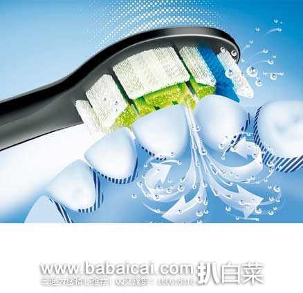 Philips飞利浦HX6062/94钻石清洁黑色款标准替换刷头2个装(原价.99,现6.6折.99) ,激活优惠券折后实付.99
