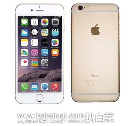 Apple 苹果 iPhone 6 A1586（全网通）三色可选 64GB版$649，16GB版$599，