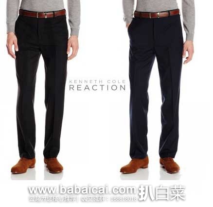 Kenneth Cole 凯尼斯·柯尔 男士免熨西装裤(原价$75，现2.7折$19.99)，公码8折后实付$15.99