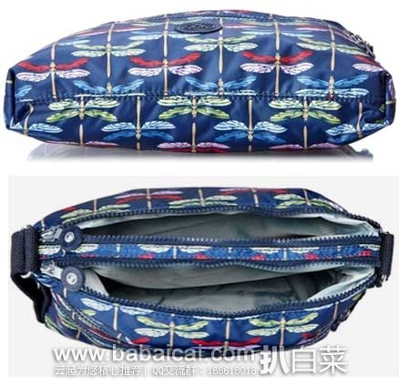 KIPLING 吉普林 女款 经典款蜻蜓印花大号斜挎包 原价,现4.1折售价.99