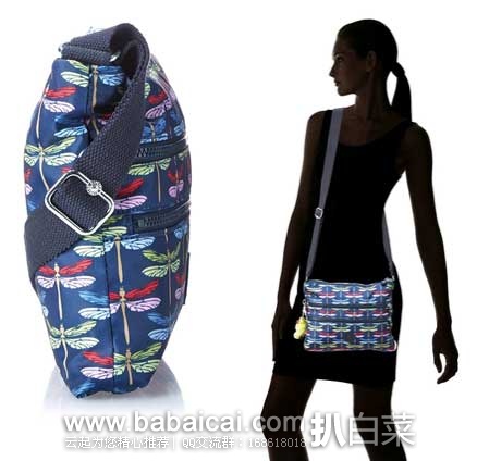 KIPLING 吉普林 女款 经典款蜻蜓印花大号斜挎包 原价,现4.1折售价.99